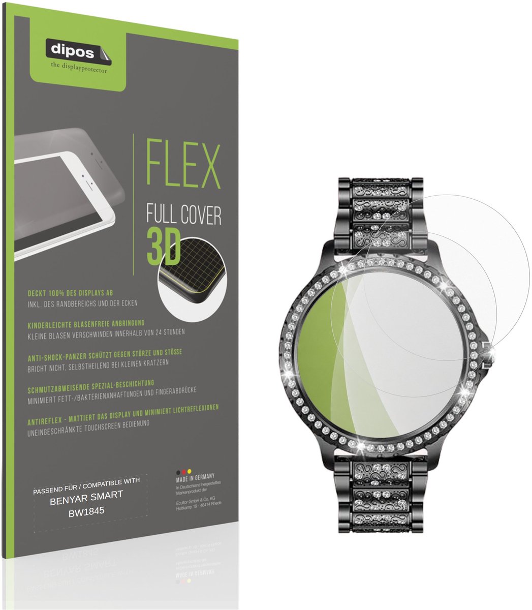 dipos FLEX – 2x Matte Screenprotector geschikt voor BENYAR SMART BW1845 | Volledige Schermbescherming | Case-Friendly