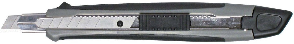 MAUL Snijmes 9 mm met rubber bekleed bruchsicher rutschfest kunststof rubber staal metaal 15 cm grijs
