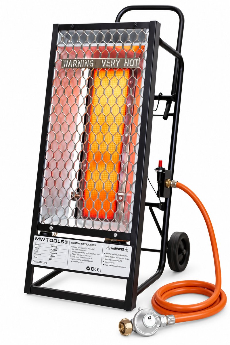 Bol.com Infrarood gasstraler 10kW MW Tools WG35I aanbieding