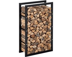 HOMCOM Houtrek - Metaal - 60x25x100cm - Zwart