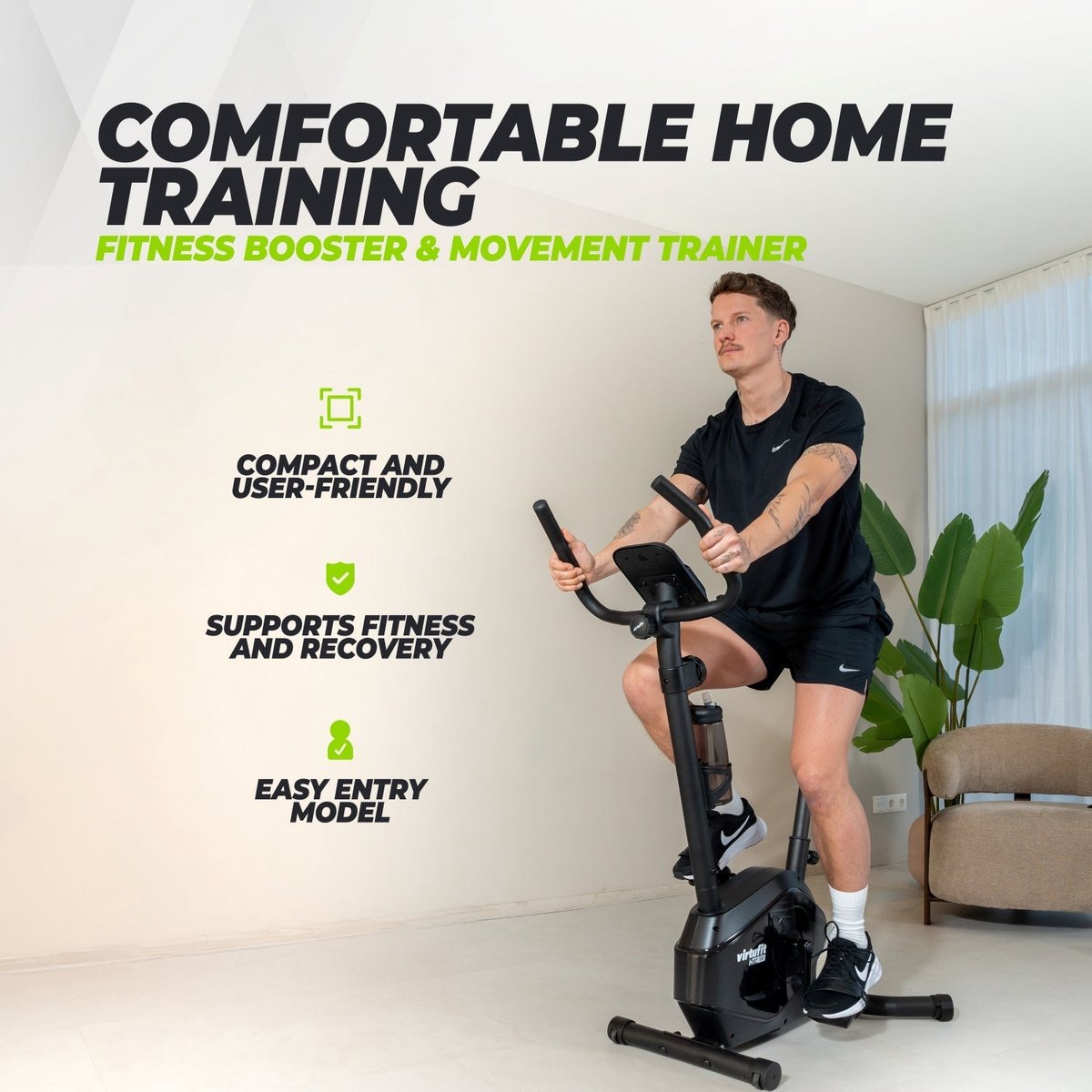 VirtuFit HTR100 Hometrainer met 8 Weerstandsniveaus - afbeelding 3
