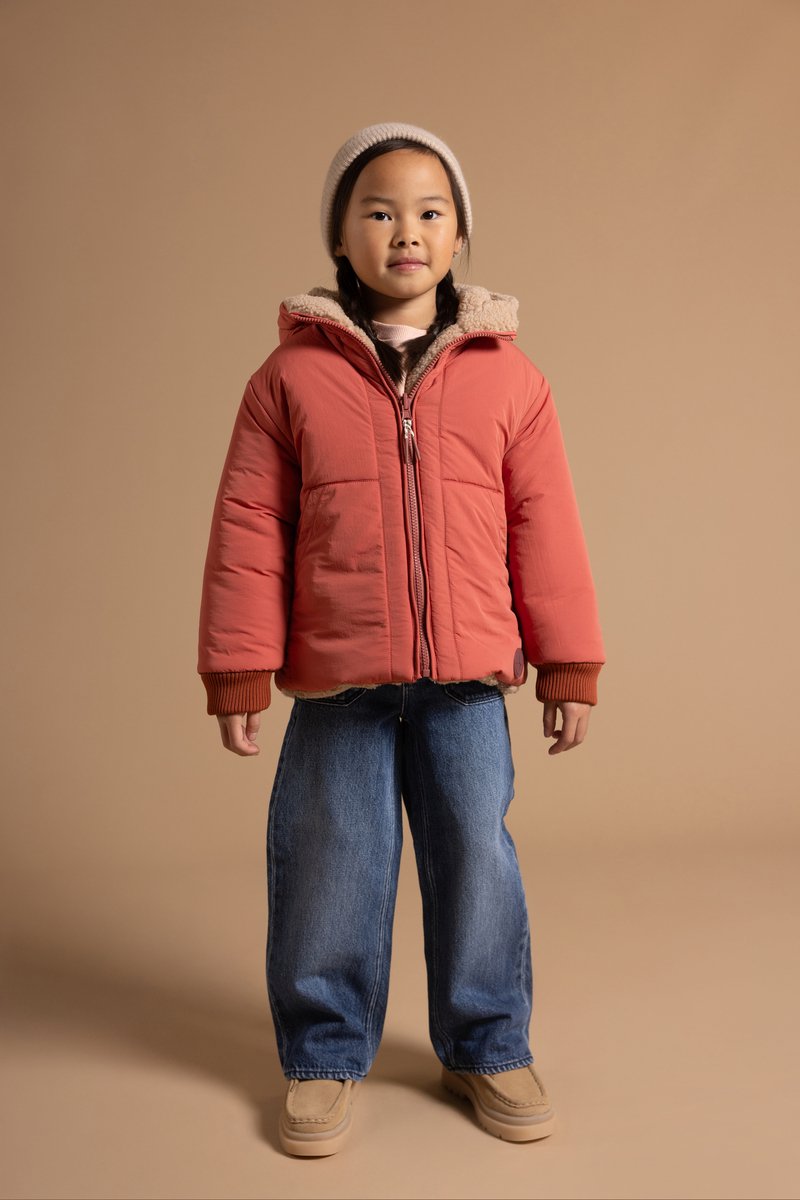 Noppies Jas - Reversible - Dusty Cedar - Maat 128