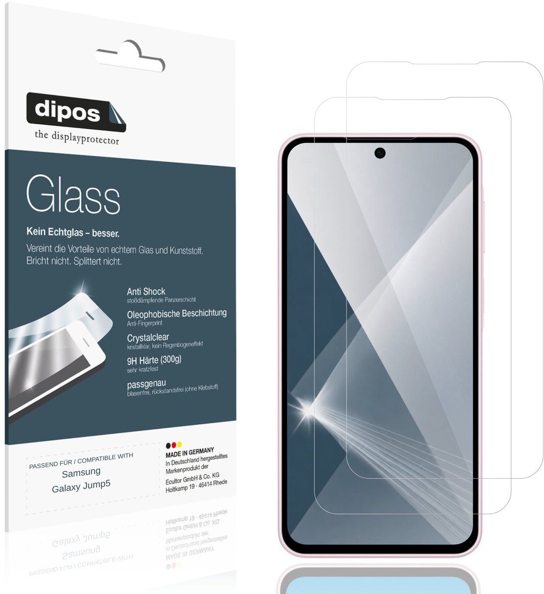 dipos – 2x Pantserfolie geschikt voor Samsung Galaxy Jump5 | 9H Screenprotector