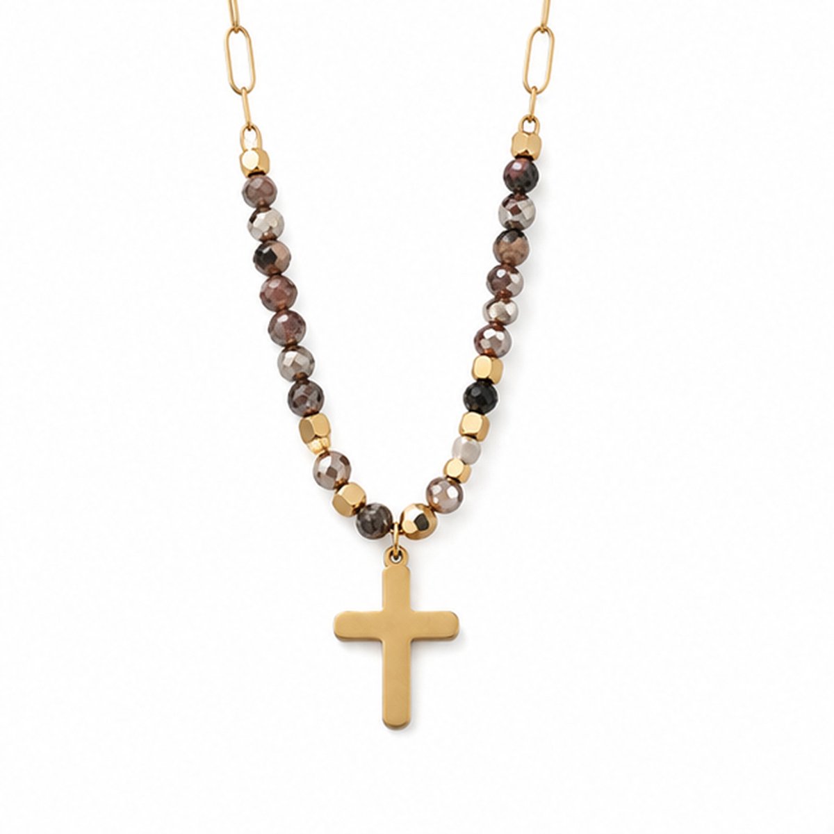 Deja Jewels - Dames ketting met hanger - Goudkleurig edelstaal