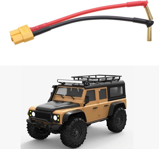 Compatibele 2-Pack Haakse Adapter Kabels van XT60 Vrouwelijk naar 4 mm Banaan - 9cm 14AWG Siliconen RC Oplader Lood voor Drones en Modelbouw — afbeelding 5