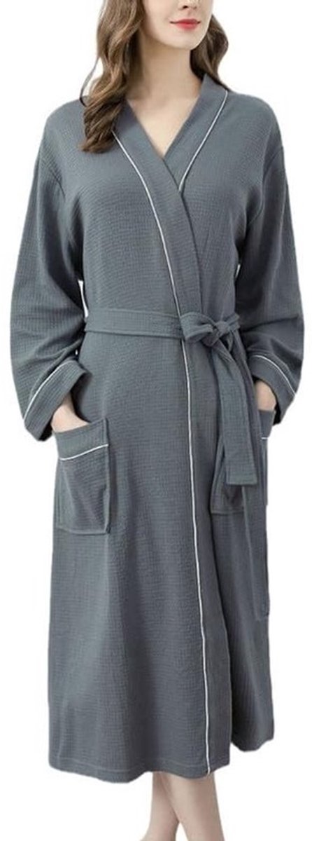 Store_9 - Wafelochtendjassen - Uniseks badjas - Lichte badjas voor spa - Katoenen
