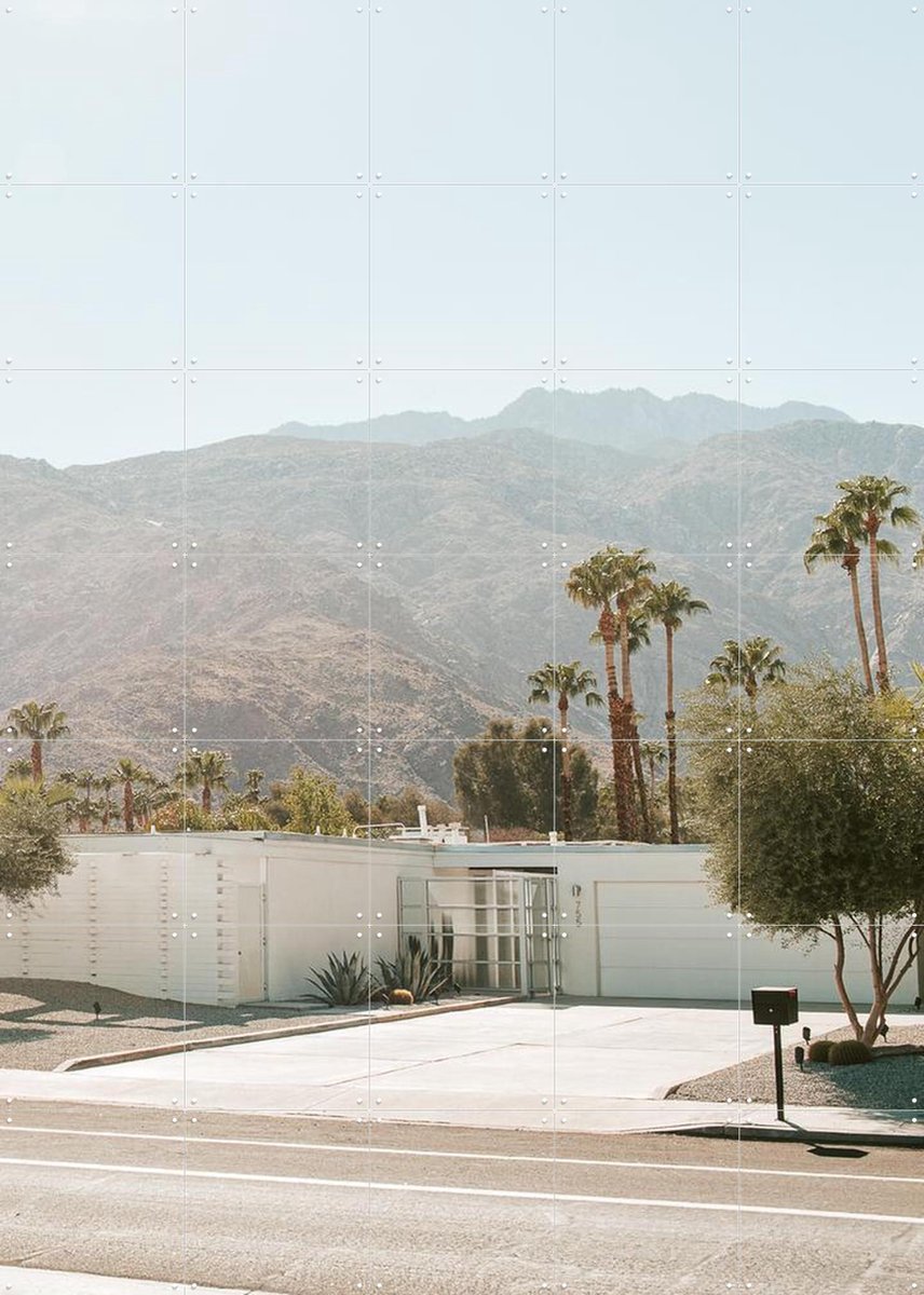 IXXI Palm Springs, Chris Abatzis - 100 x 140 cm - Gratis ophangtool - Grote wanddecoratie en posters - Fotografie, Woonkamer, Landschappen