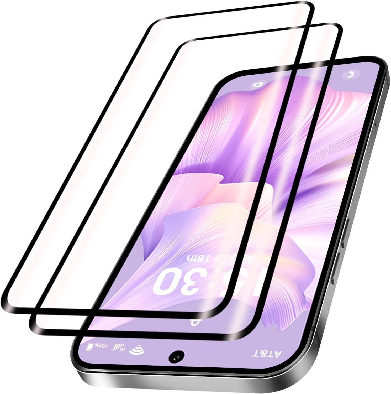 2 Schermfolie voor glas voor Pixel 8 Pro, 9H hard, krasbestendig, HD, zonder luchtbellen, hoge touchgevoeligheid, anti-vingerafdruk folie
