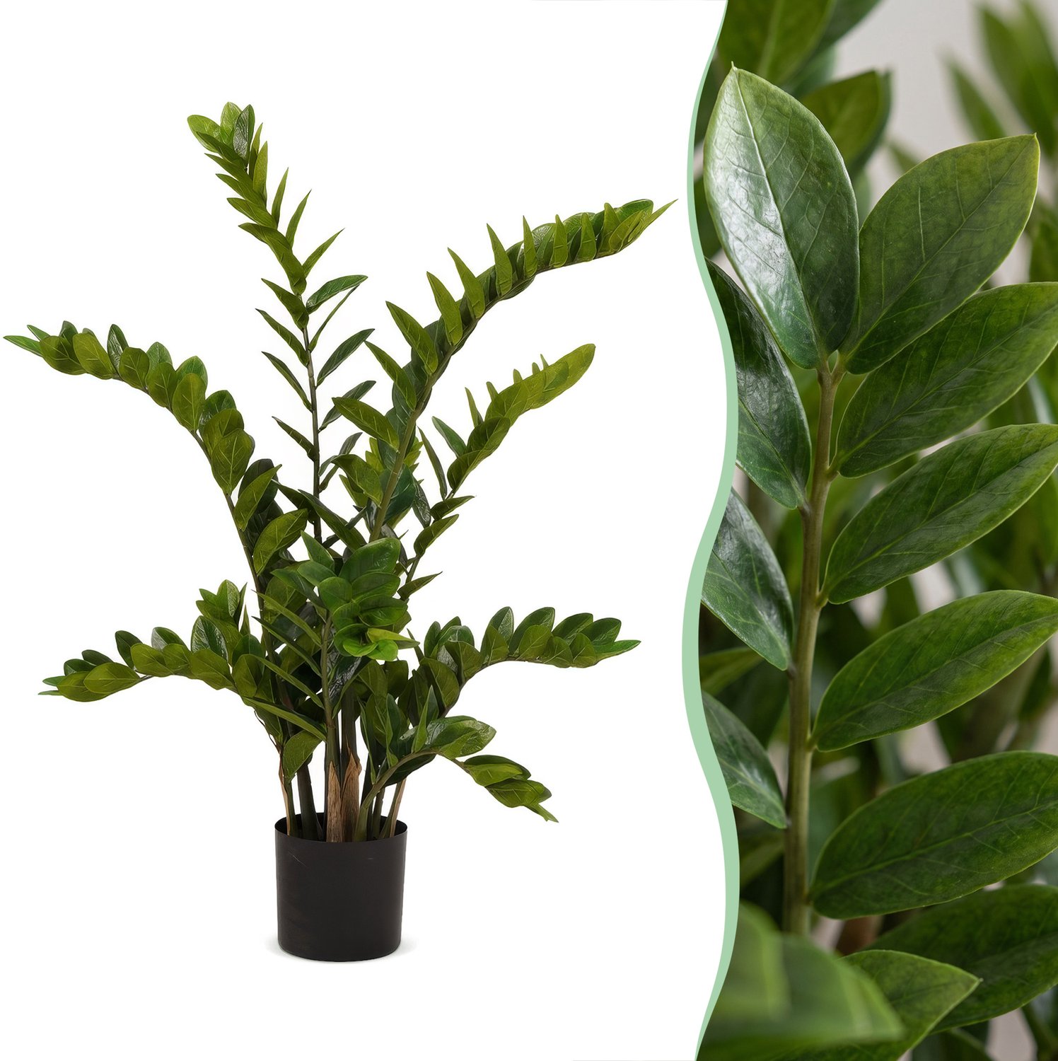 Green Harmony Plants Kunstplant - Zamioculcas - Kamerpalm - 110 cm Bruin