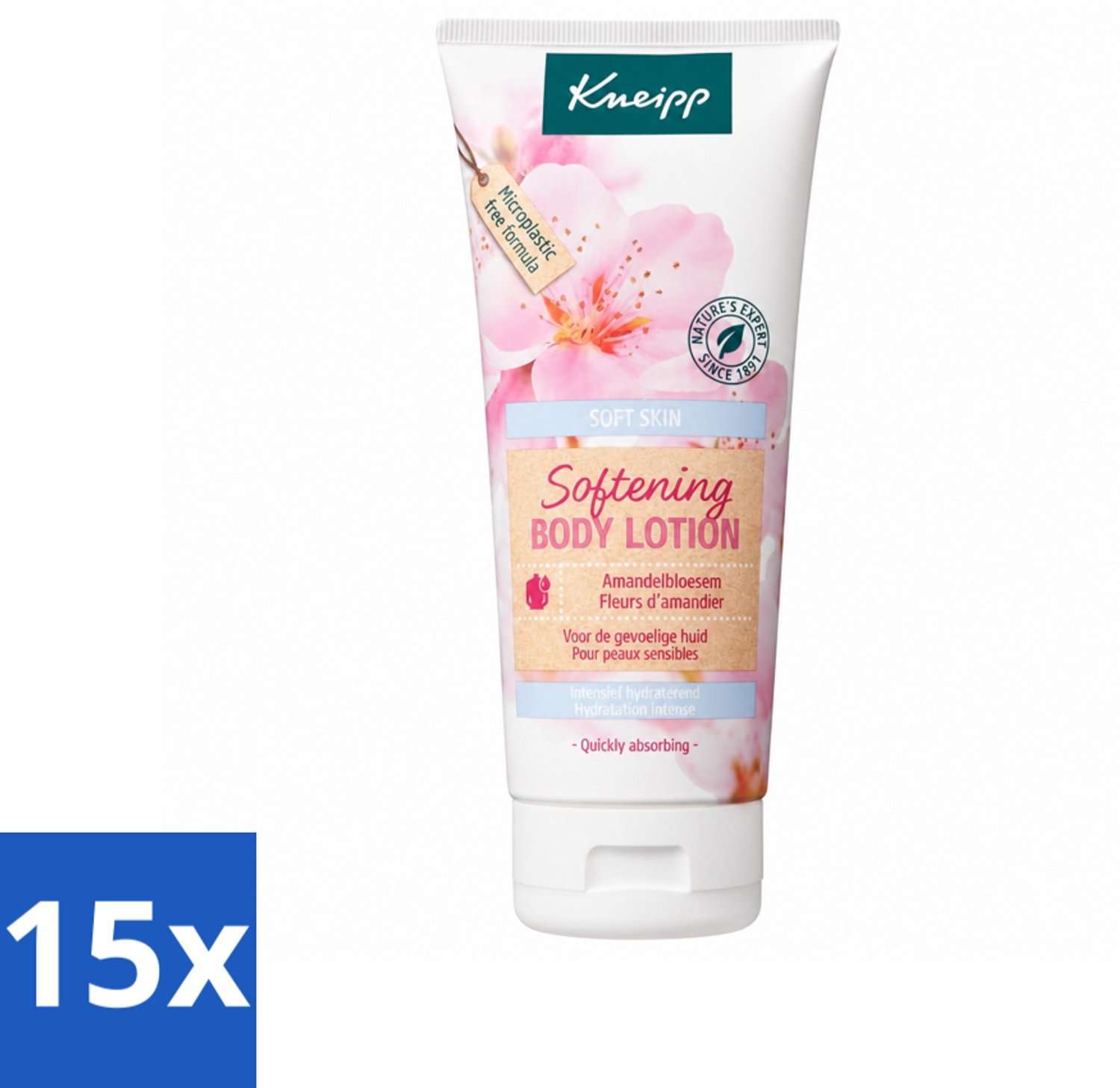 15 x Kneipp - Body lotion - Soft Skin - Amandelbloesem - 200 ml - Voordeelverpakking - 15 stuks