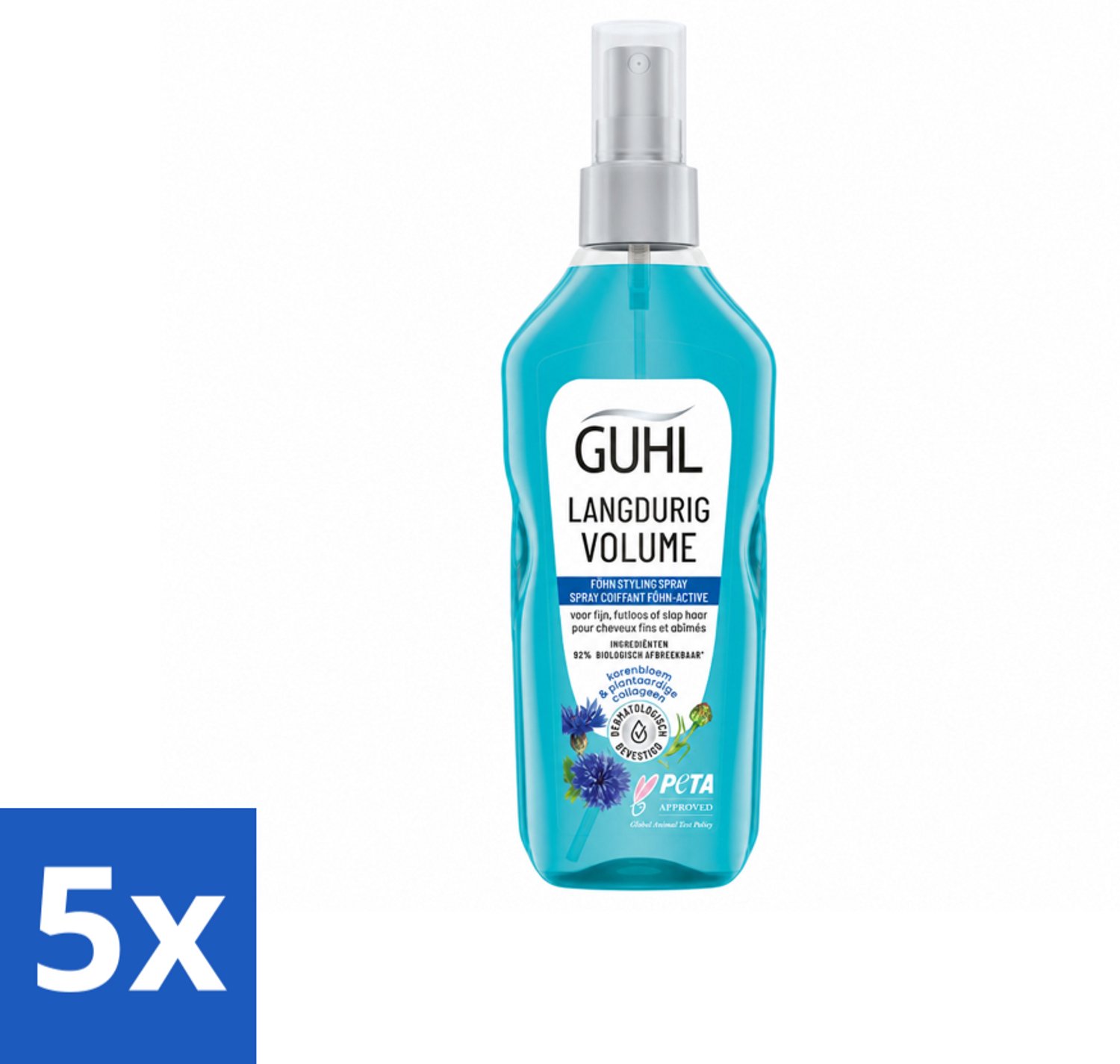 5 x Guhl - Styling Spray - Föhn Active - 125 ml - Voordeelverpakking - 5 stuks