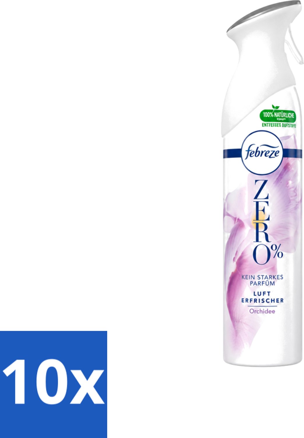 10 x Febreze Spray - Zero % - Orchidee - Luchtverfrisser - 300ml - Voordeelverpakking - 10 stuks