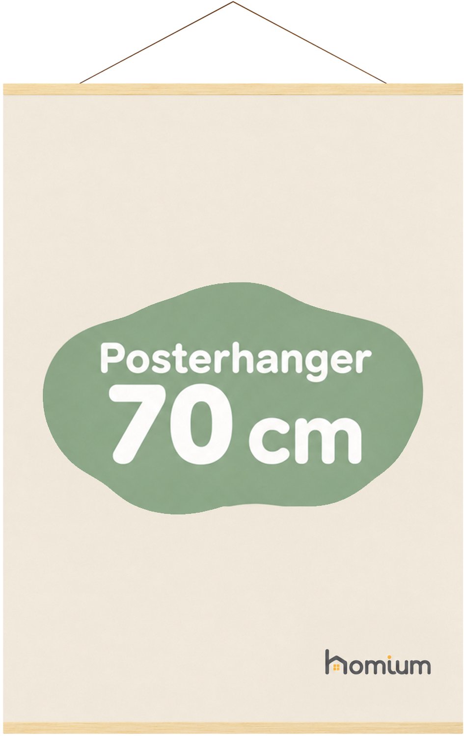 Homium Posterhanger 70 cm - Marupa hout - poster ophangsysteem - Posterlijst - Posterhouder