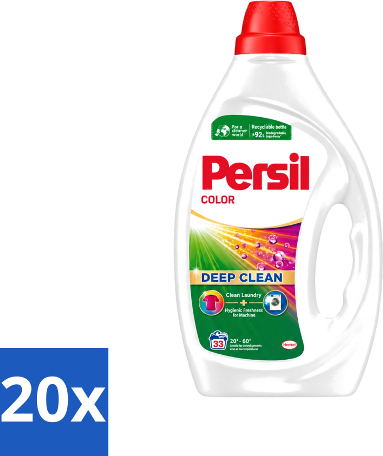 20 x Persil Color - Vloeibaar Wasmiddel - Gekleurde Was - 33 Wasbeurten - Voordeelverpakking - 20 stuks