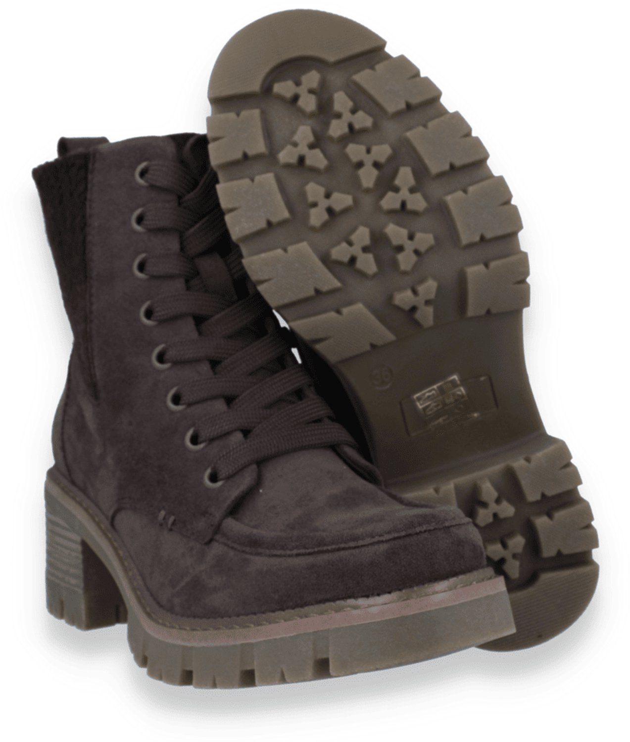 Double Heart Dames Bottine | Bruin | Maat: 41