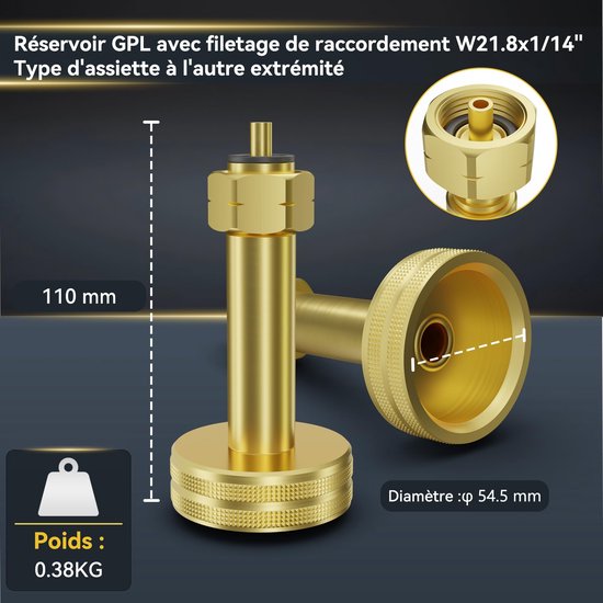 LPG Gasfles Adapter voor Lege Flessen in Europa — afbeelding 5