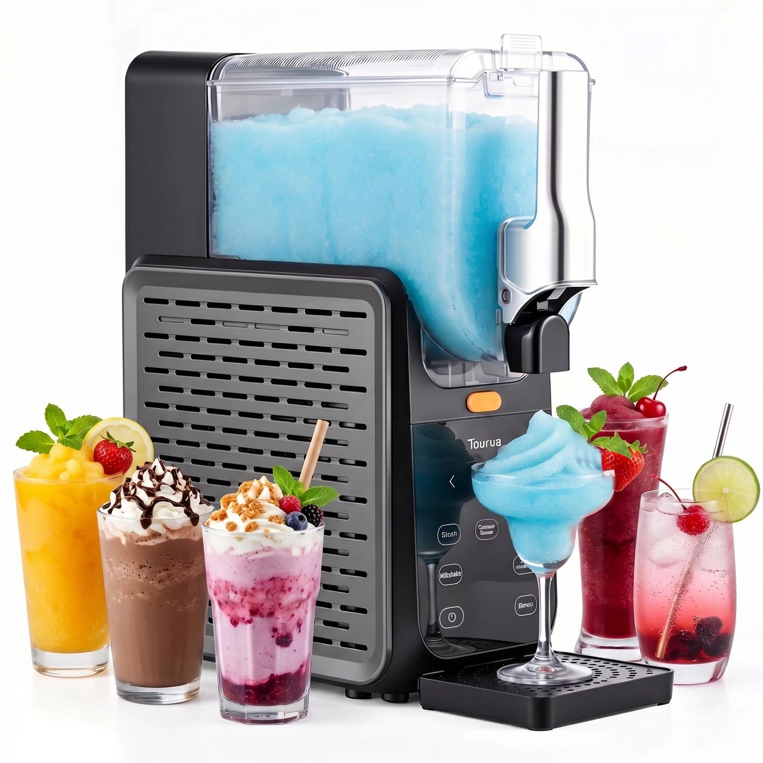 Cherrys Finds - Slush Puppy Maker – Slushy Maker – Slushpuppy Machine – Slush Machine - Slushy Machine - Slushie Maker - 2,8L - Zelfreinigend - Slushmachine & Milkshake Maker - 5 Programma's - 15 minuten snelle koeling - RVS