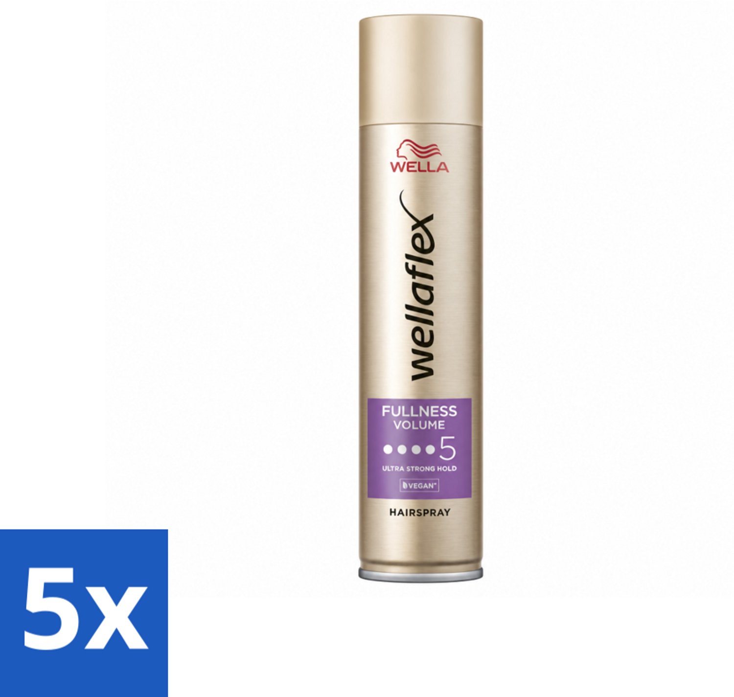 5 x Wella – Flex Fullness Volume Ultra Strong – Haarspray – 250 ml - Voordeelverpakking - 5 stuks