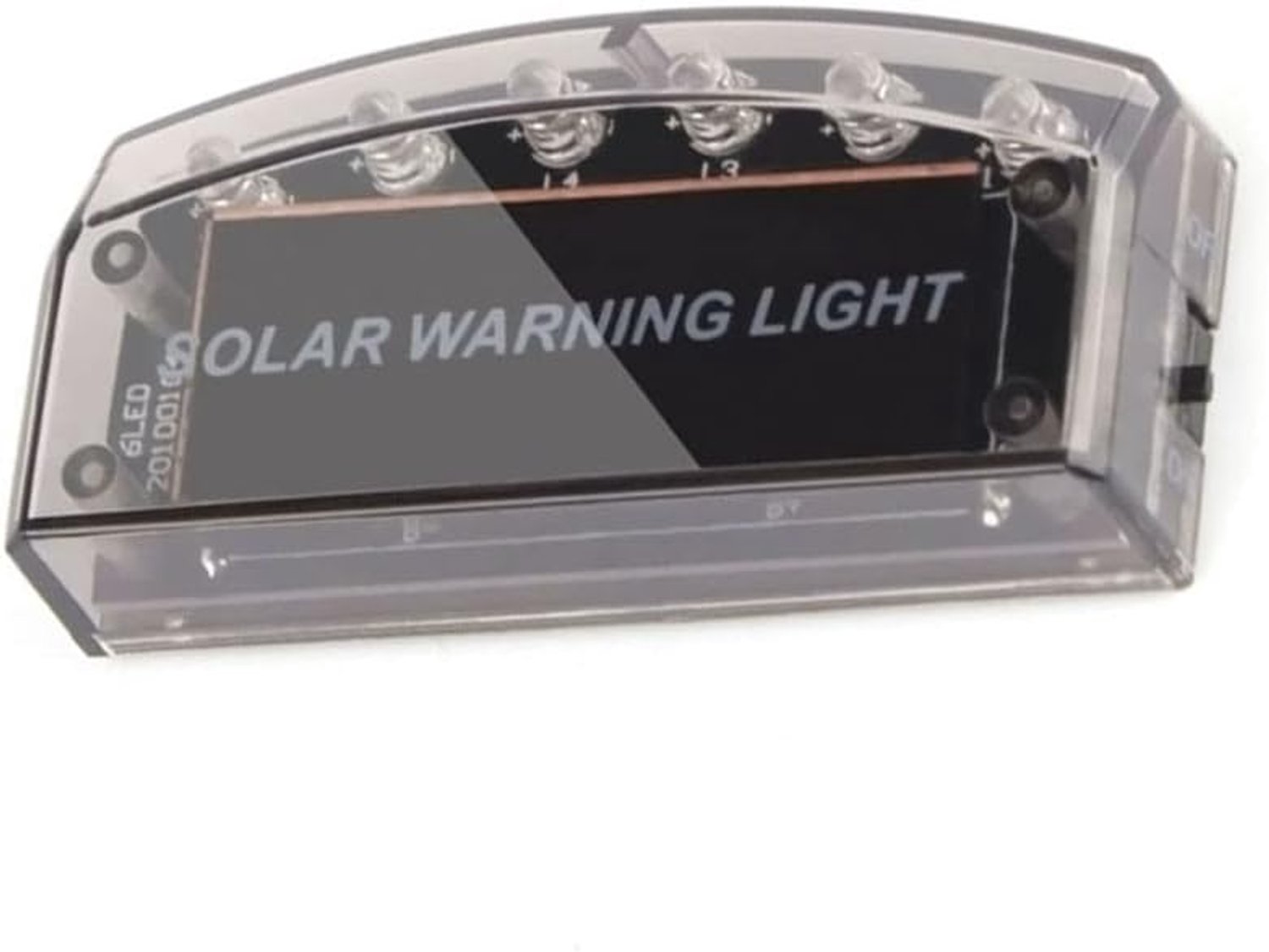 6 LED-autoalarmwaarschuwingslampje met zonne-energie en USB-voeding Anti-diefstal blauw knipperlicht Ingebouwde trillingssensor Afwisselend knipperend zwart licht