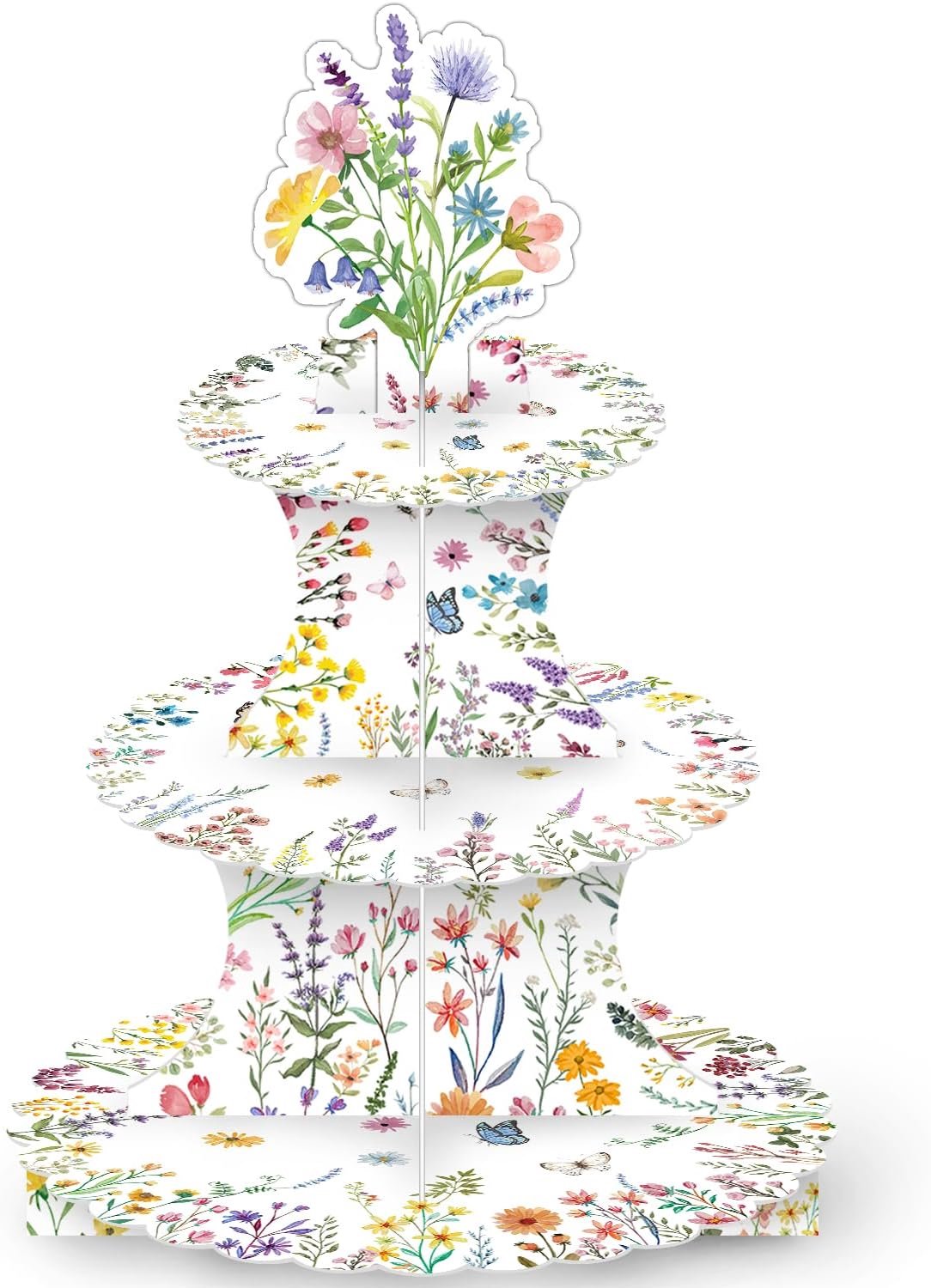 Cake standaard, bloemenfeestdecoratie, accessoires, wildbloem, cupcake-decoratie, dienblad, babyshower, taartstandaard, dessertfeestaccessoires, verjaardagsdecoratie