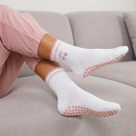 4 Paar Dames Antislip Pilates Sokken met Anti-Slip Noppen - Comfortabel & Stijlvol — afbeelding 3