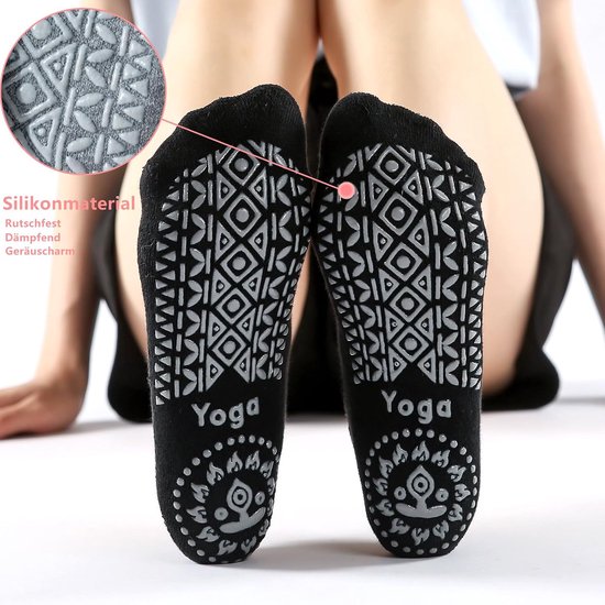 4 Paar Antislip Sokken Dames - Yoga, Pilates, Ballet — afbeelding 3