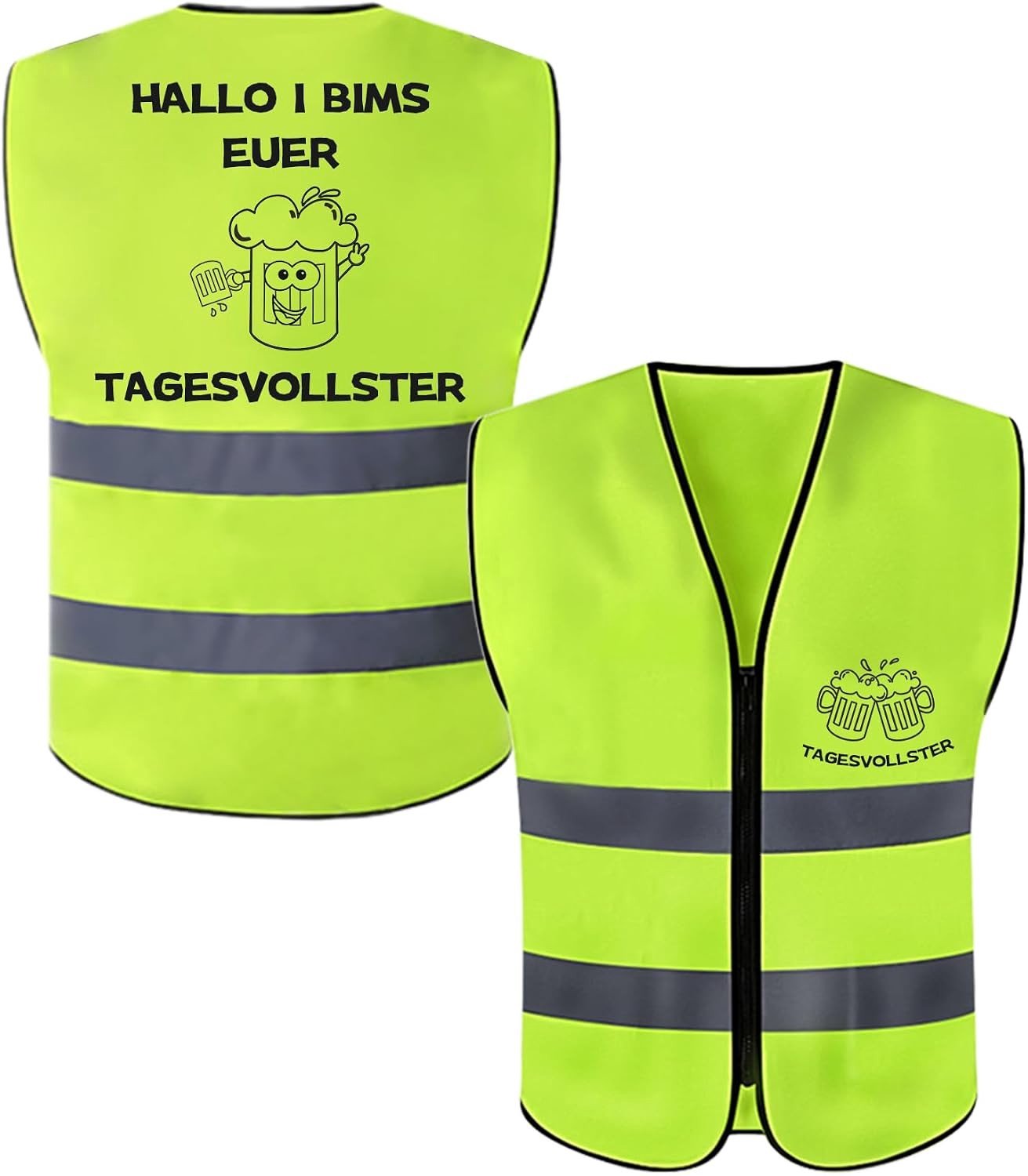 Veiligheidsvest voor Mannen - Neon Kostuum voor Festivals, Feestjes en Carnavalsactiviteiten