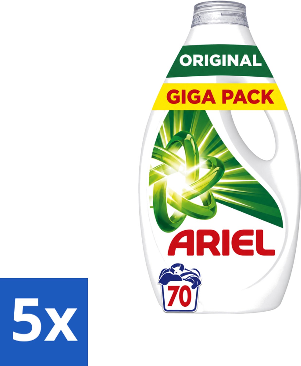 5 x Ariel – Vloeibaar Wasmiddel – Original – 3150 ml – 70 wasbeurten - Voordeelverpakking - 5 stuks