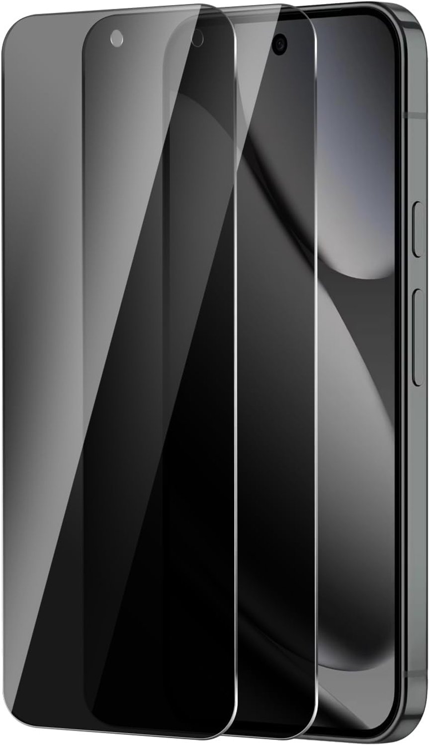 Set van 2 folies voor GG-10PRO XL-F2 gehard glas, anti-spion, hardheid 9H glas, eenvoudige installatie, compatibel met hoezen en krasbestendig