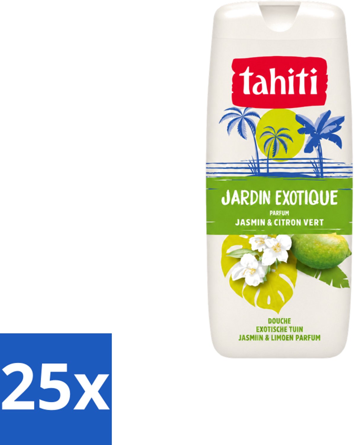 25 x Tahiti – Douchegel – Exotische Tuin Jasmijn & Limoen - 315 ml - Voordeelverpakking - 25 stuks