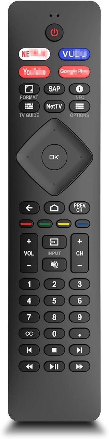Afstandsbediening voor Philips TV, universele afstandsbediening voor Philips TV Smart TV LED HD 4K UHD