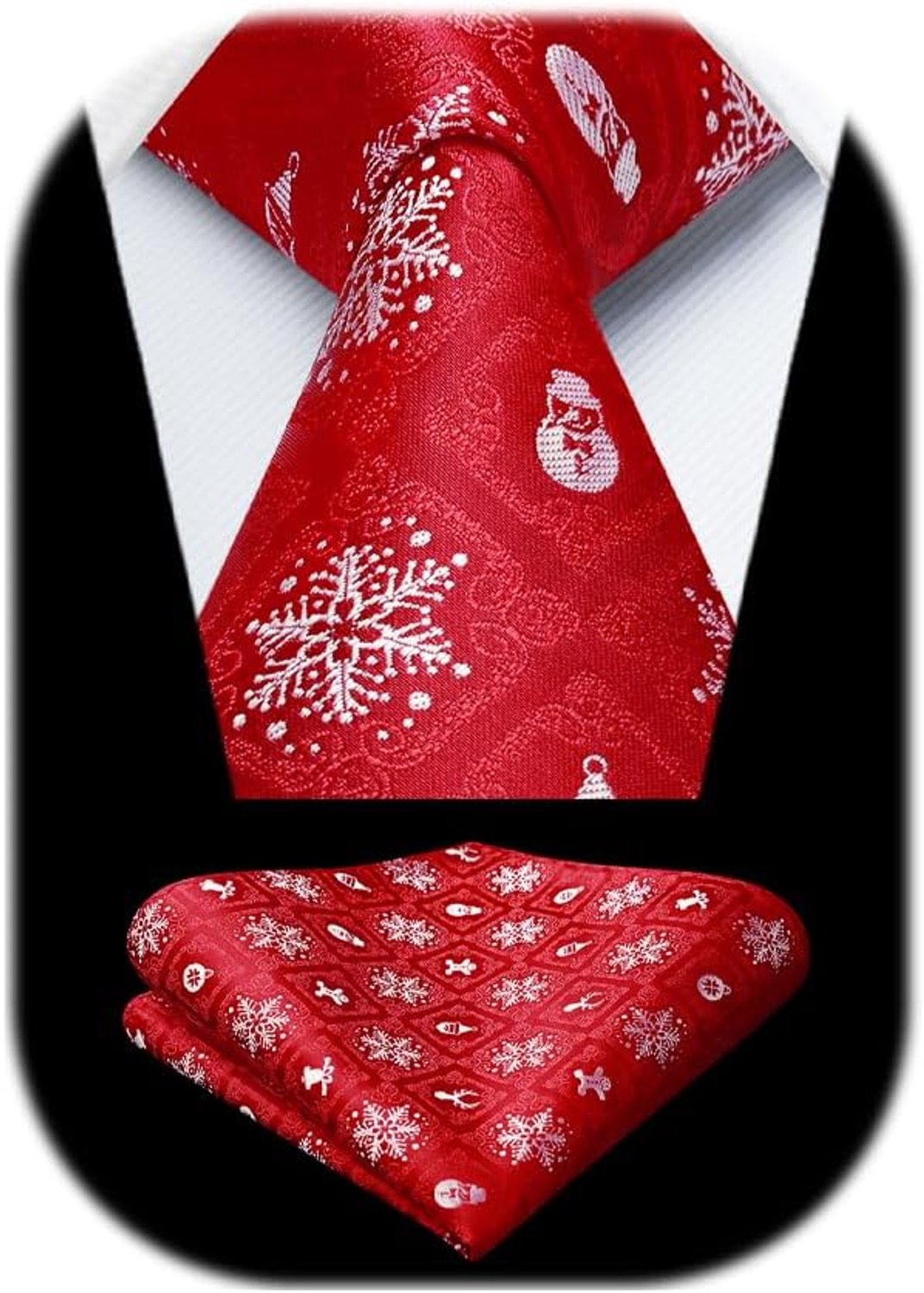 Kerststrik met zakdoek - Woven patroon - Feestelijk design - Perfect voor kerstfeest - Homevero