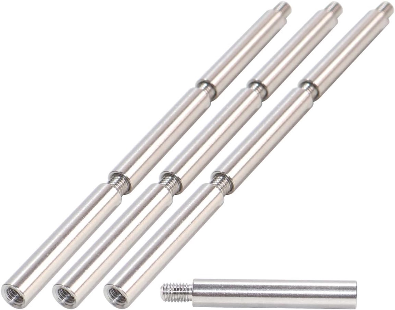 10 stuks roestvrijstalen enkelvoudige schroefdraadbusbouten, cilindrische adapters voor het verbinden van kolommen, afstandsschroeven, verlengpennen, M5x40+8mm