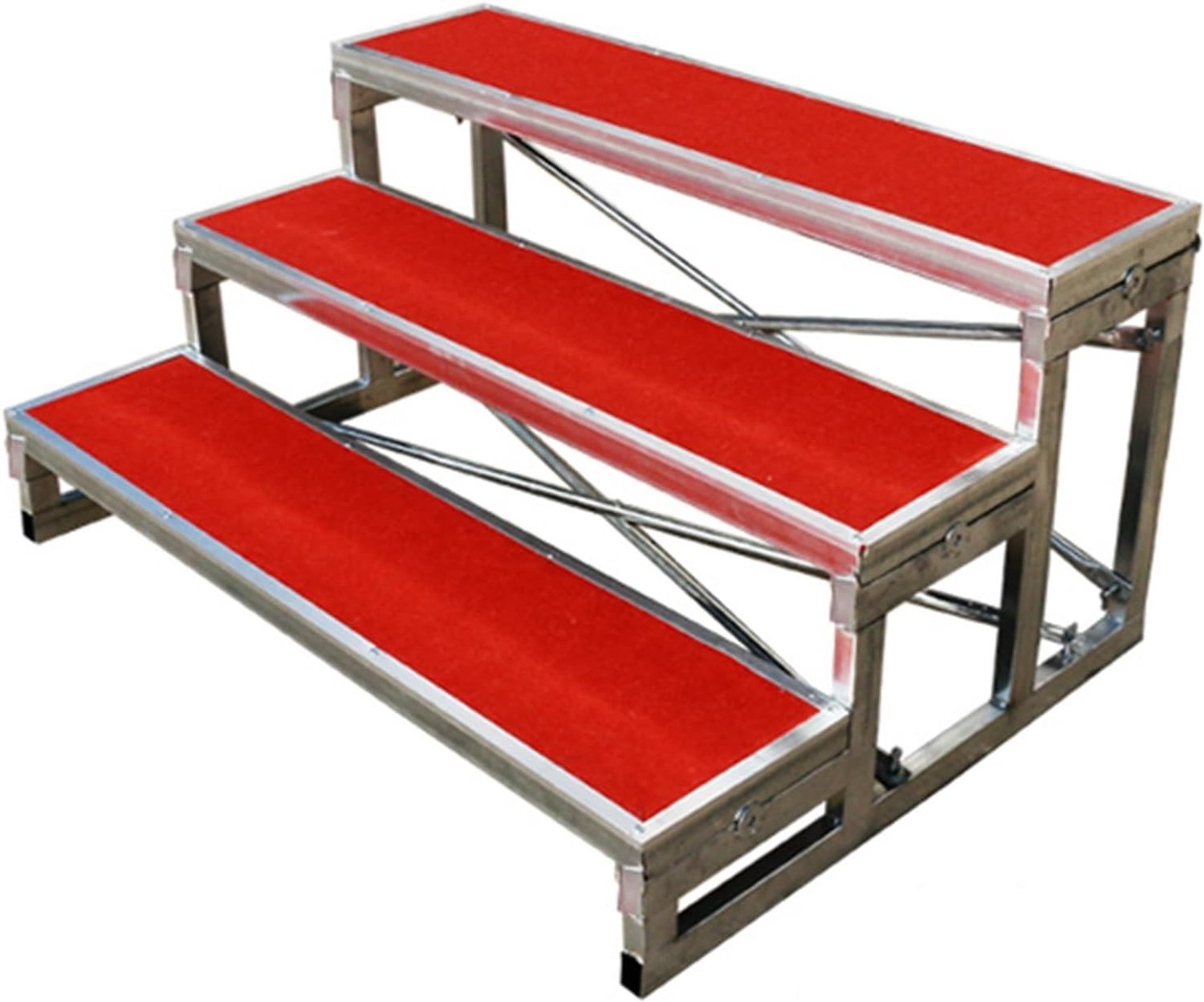 3 lagen antislip gelaagde standaard voor concertzalen, 50 inch lang, ideaal voor kooroptredens en zangevenementen