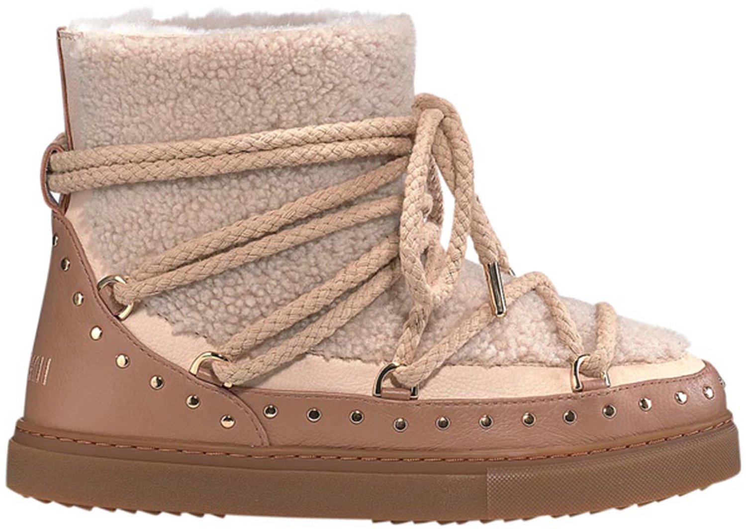 Inuikii Curly Rock Laarzen - Faux Fur - Dames - Beige - Maat 42
