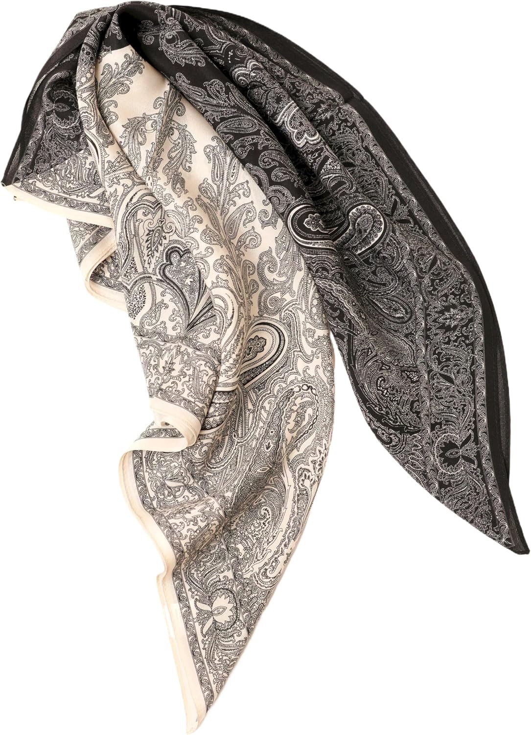 Zijden Dames Neckerchief 65x65cm - Lichtgewicht Bloemenprint