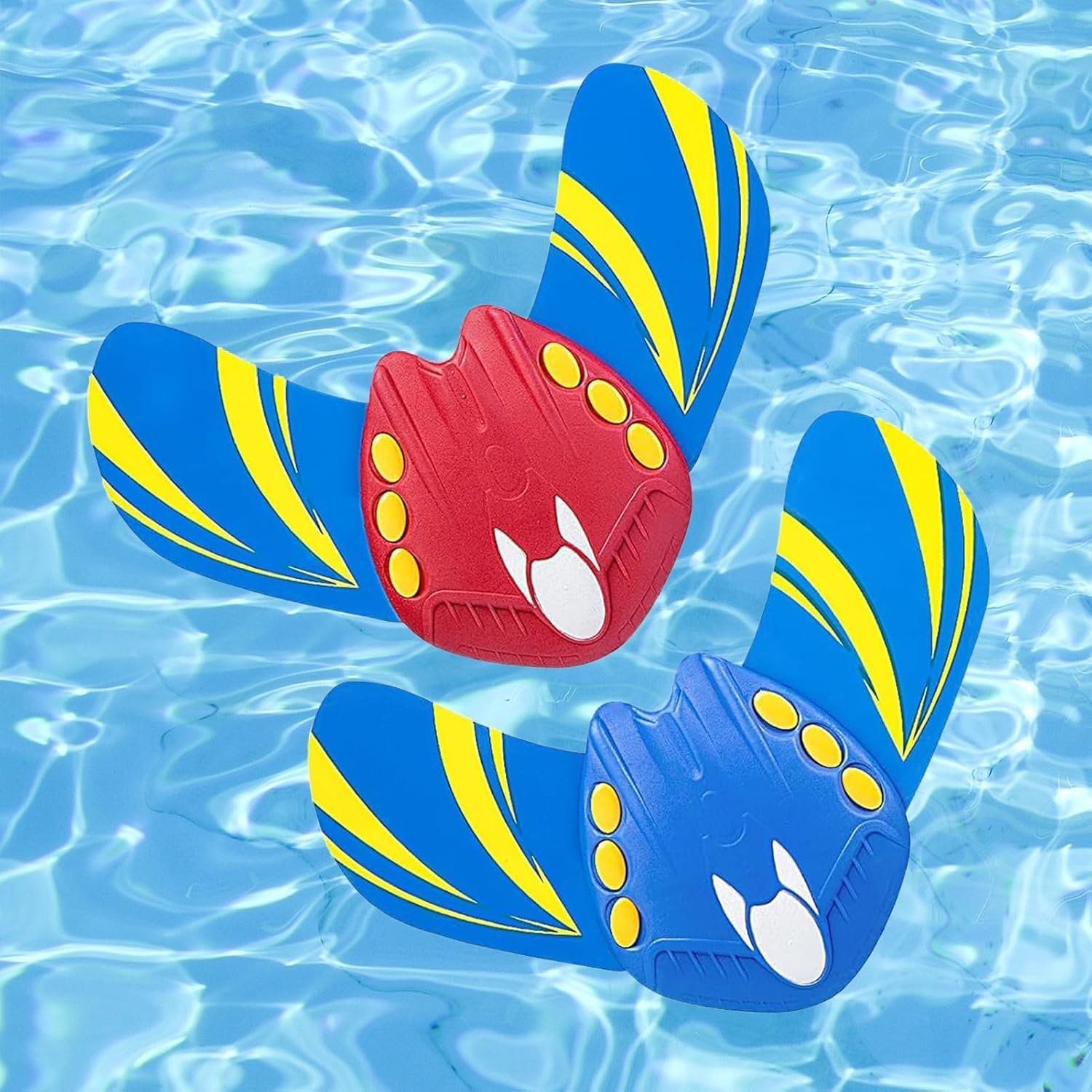 Glider Duikspeelgoed voor kinderen​​, duivelvis zwembad speelgoed, zwembadspeelgoed, waterspeelgoed jongeren kinderen (2 stuks rood en blauw)