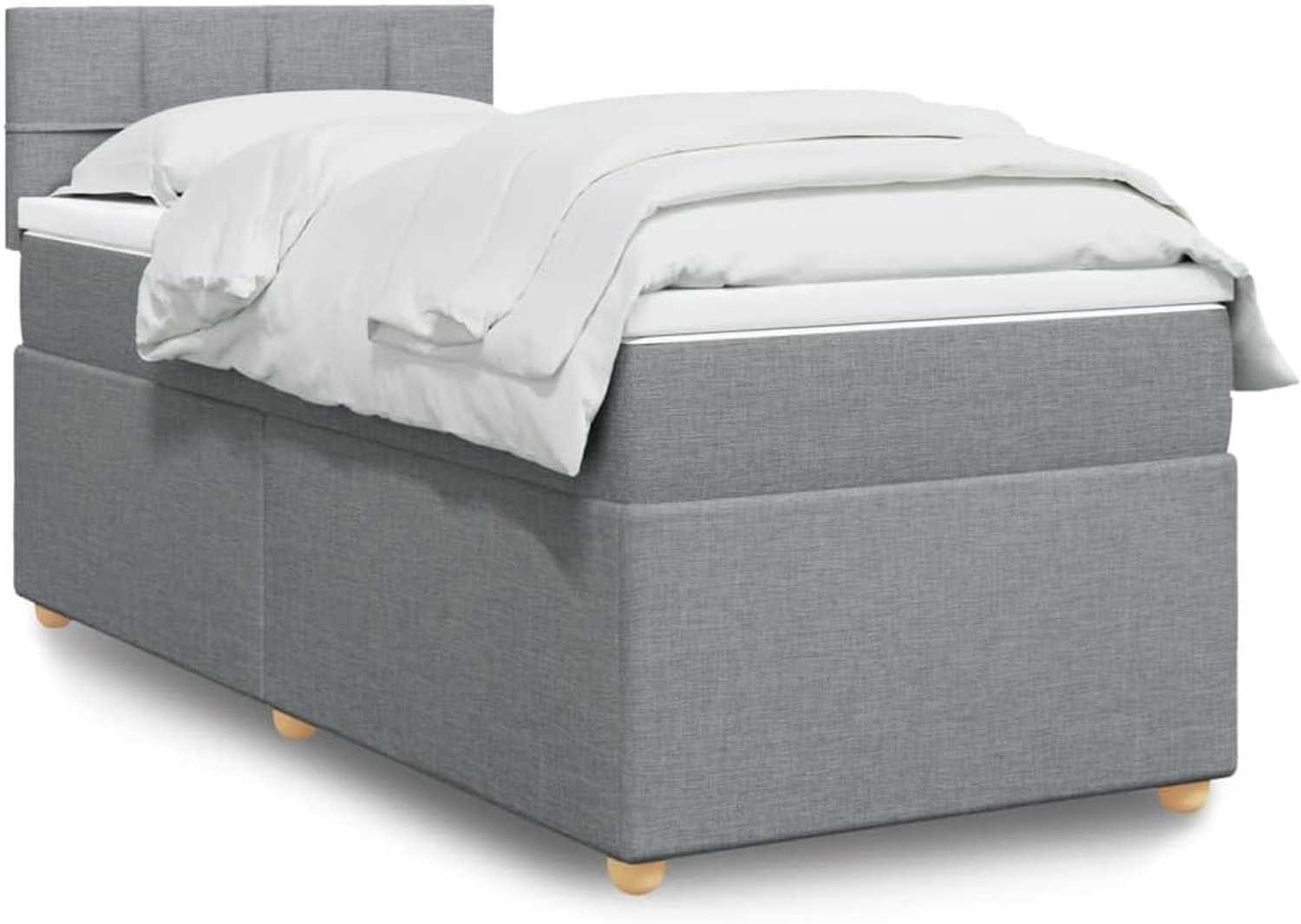 Pocketveringmatras Boxspringbed Lichtgrijs 90x200