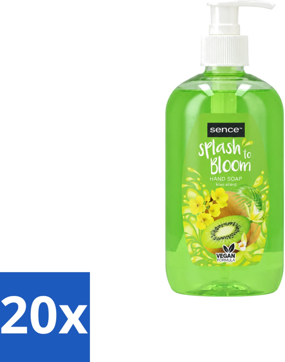 20 x Sence – Handzeep – Splash To Bloom Kiwi – 500 ml - Voordeelverpakking - 20 stuks