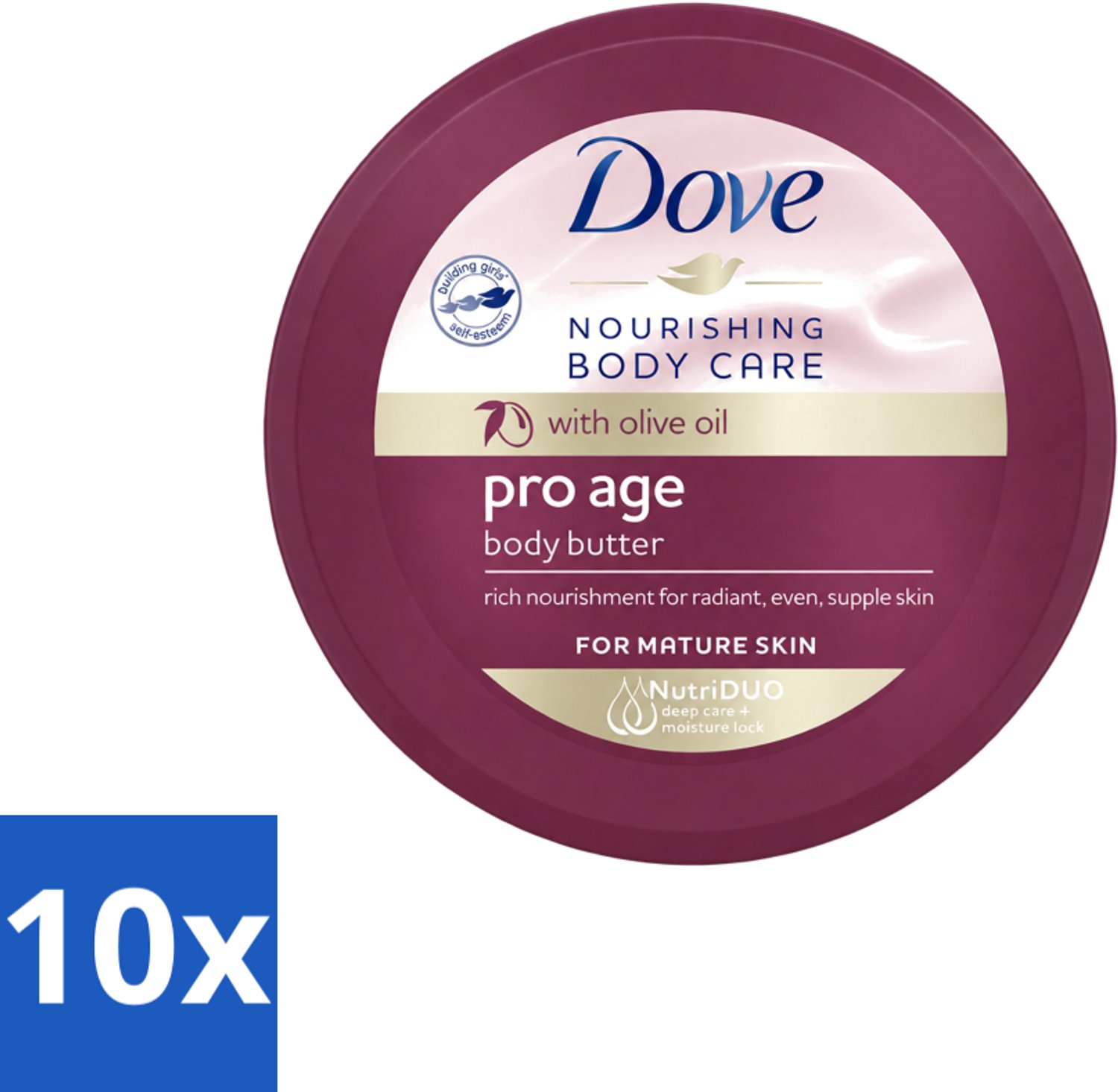 10 x Dove – Bodycrème – Pro Age – 250 ml - Voordeelverpakking - 10 stuks