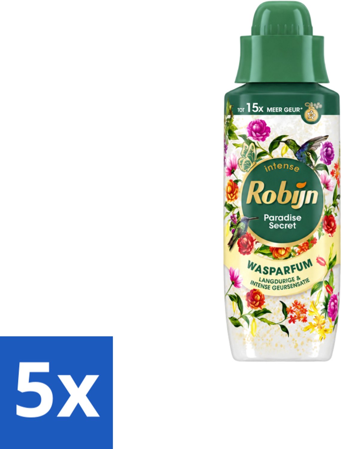 5 x Robijn – Wasparfum – Paradise Secret – 342 ml - Voordeelverpakking - 5 stuks