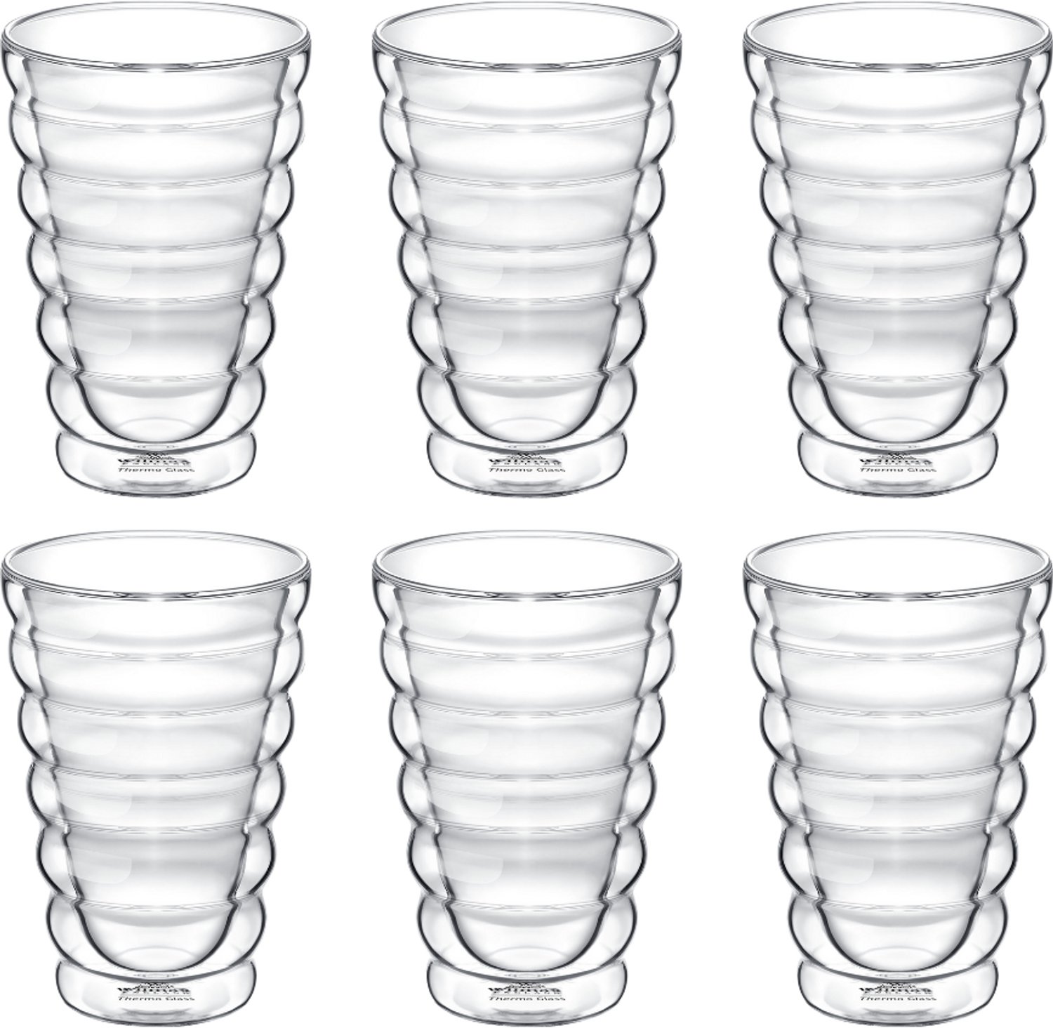 Wilmax Dubbelwandig Thermoglas 300 ml Set van 6 WL-888417/A6