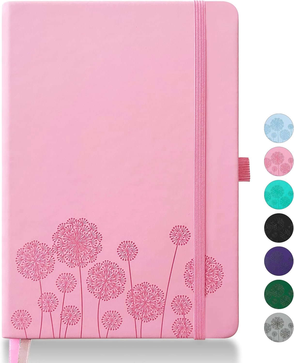 Notitieboek agenda voor vrouwen, A5 notitieboek leren journaling notebooks voor het werk, 200 pagina's reisdagboek voor vrouwen mannen met penhouder en lint, 5.78 "×8.34"(Roze)