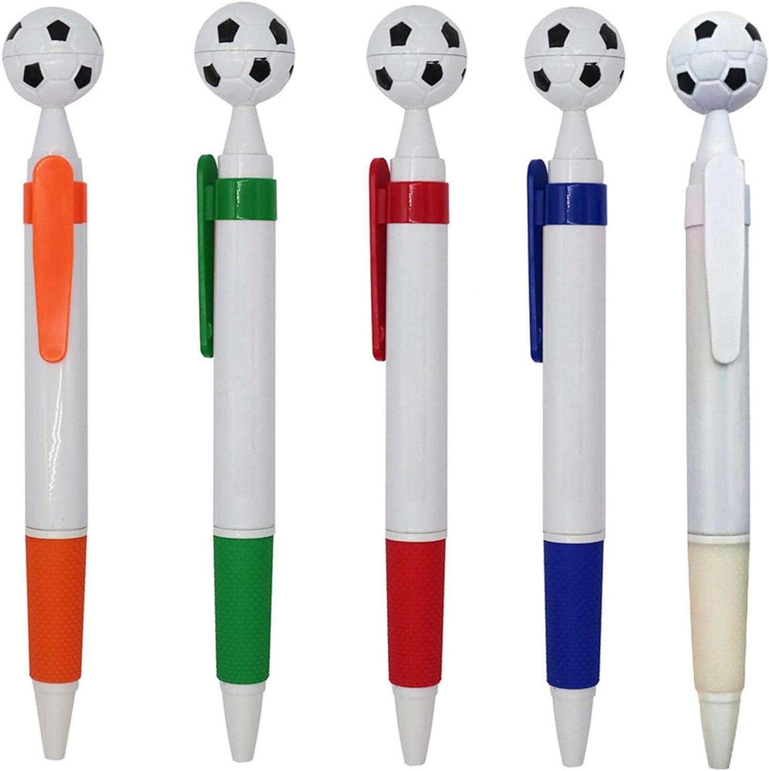 Balpennen, voetbalfeest, intrekbare veelkleurige balpen, voetbalbalpen