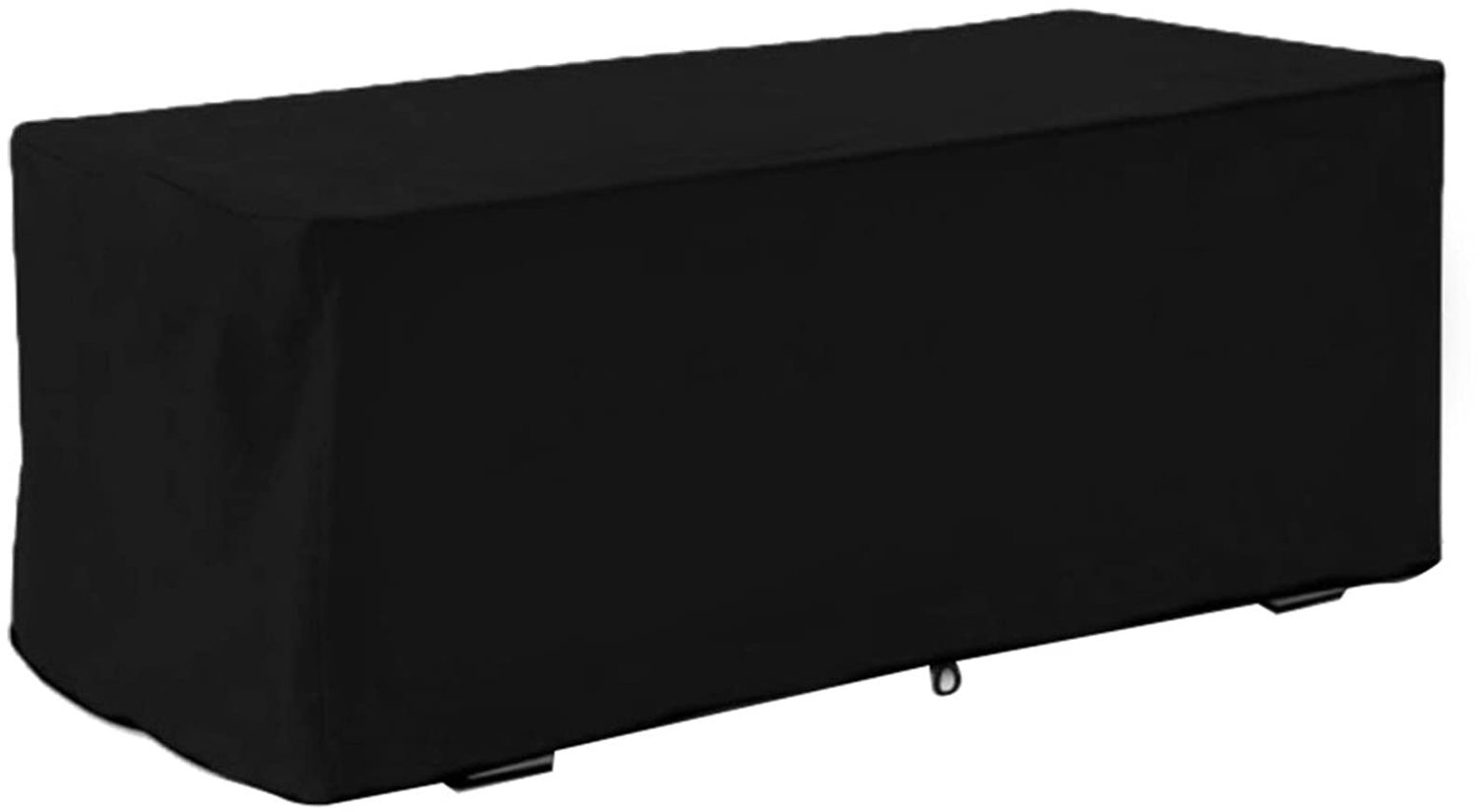 Famanu Opbergbox met afdekking, met afmetingen van 123 x 62 x 55 cm, waterdicht voor tuinmeubels en kussens, weerbestendig en ademend, biedt optimale bescherming tegen regen, sneeuw en UV-stralen Zwart