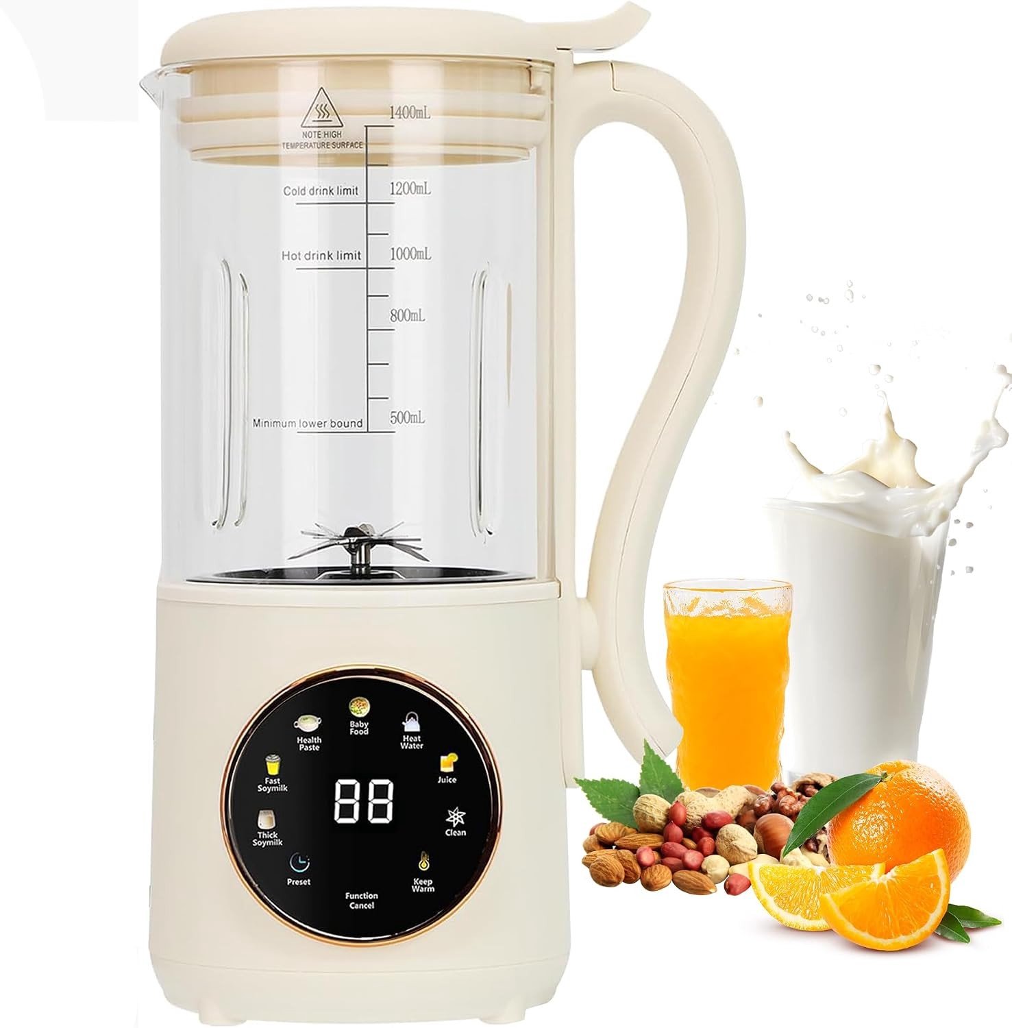 Notenmelkmachine - Wit - Voor het maken van plantaardige melk - Ideaal voor Veganisten