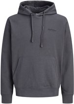 Donkergrijs Jack & Jones hoodie met logo, zakken aan de voorkant, met capuchon.