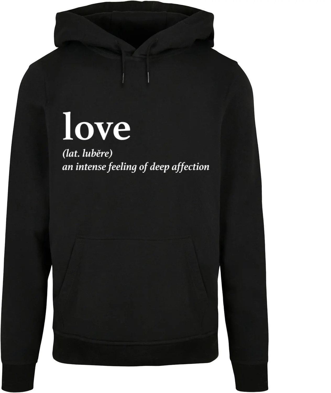 Hoodie Mister Tee Love Definition Basic Zwart