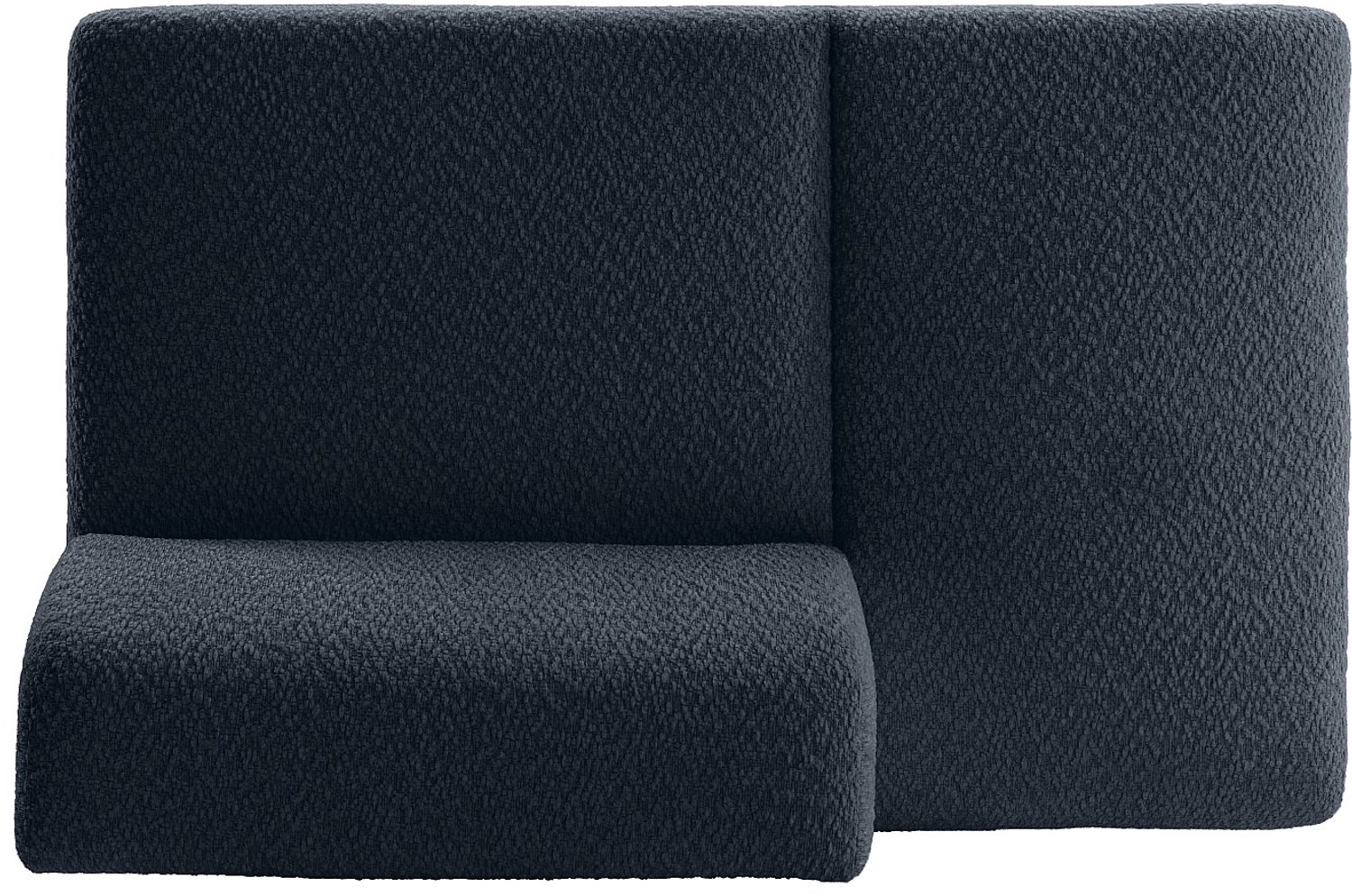 Vente-unique Linker chaise longue in nachtblauwe chenillestof TORISO