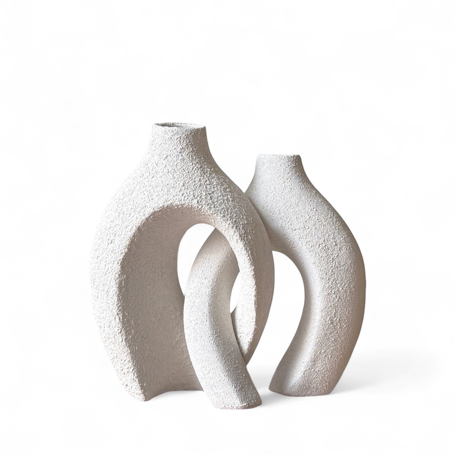 maison marmöl Philae Keramieken Vazen Duo – Wit | Handgemaakt Design